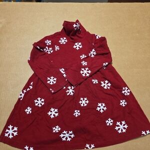 Gymboree size 5 DRESS red snowflake snowflakes